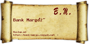 Bank Margó névjegykártya